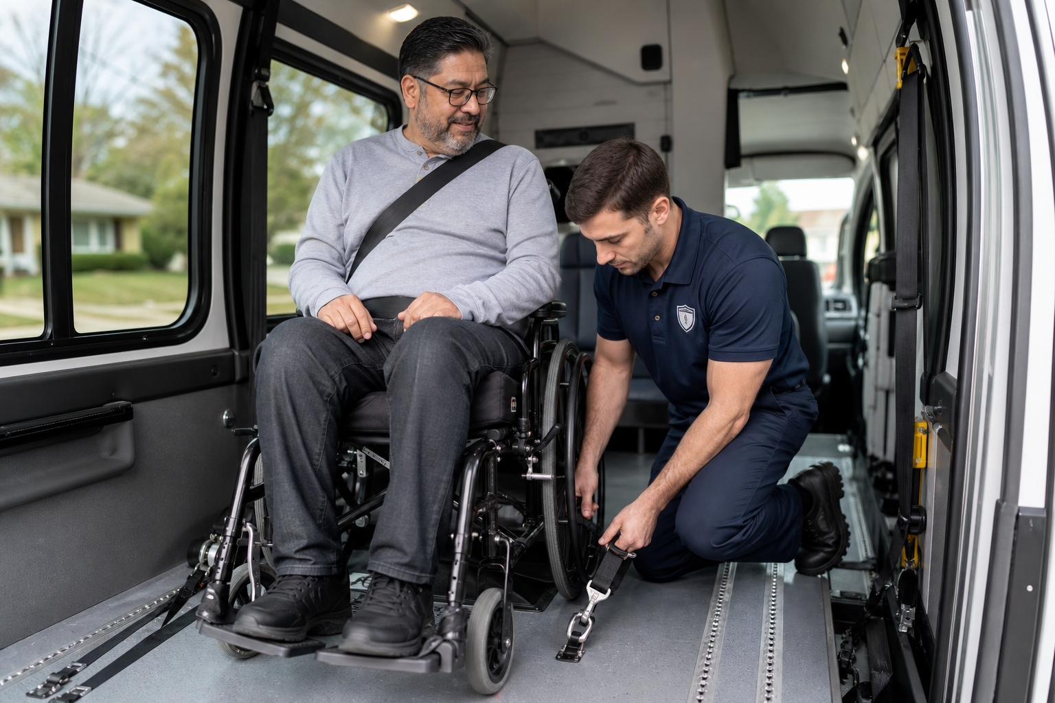 Wheelchair securement check